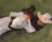 John Singer Sargent Two Girls on a Lawn oil painting artist